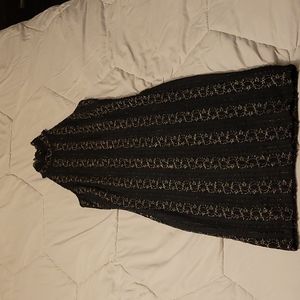 TORN BY RONNY KOBO SIZE XS LACE GOLD AND BLACK MINI DRESS